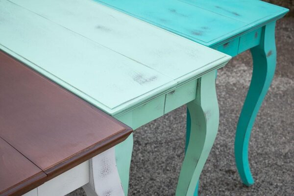 Consolle Allungabile in Legno H77x45x92/305cm Itamoby Bassano Shabby Chic Verde Classica