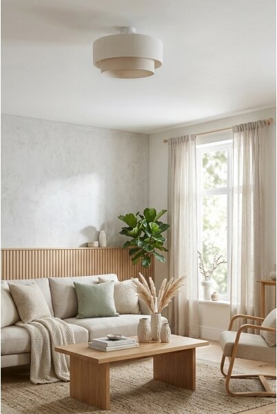 Brilagi - Plafoniera LED BOHO ECO 1xE27/10W/230V diam. 40 cm crema