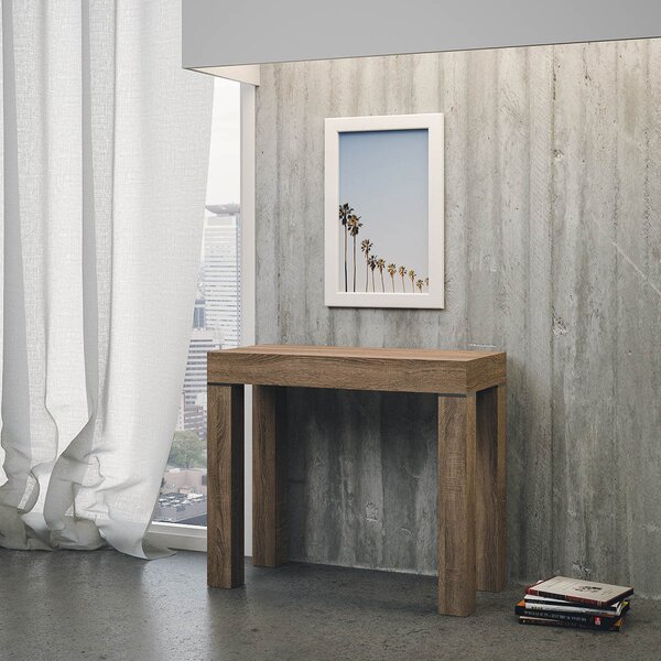 Consolle Allungabile in Legno H77,5x40x90/300cm Imperial Noce Classica