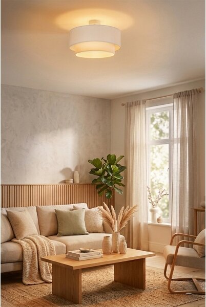 Brilagi - Plafoniera LED BOHO ECO 1xE27/10W/230V diam. 40 cm crema