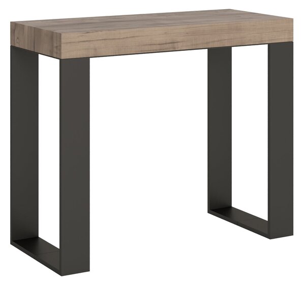 Consolle Allungabile 90-196x40x77 cm in Nobilitato Marrone
