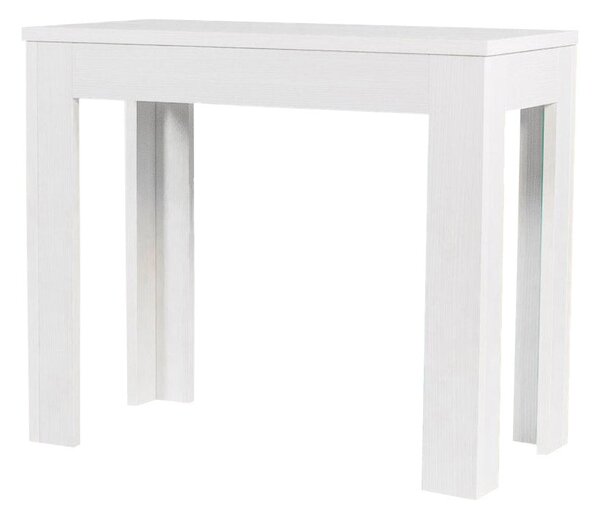 Consolle Allungabile in Legno H76,5x47x90/147cm 2 Allunghe Magix Larice Sbiancato Classica
