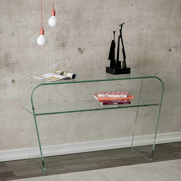 Consolle Fissa in Vetro H75x40x120cm Eta Trasparente