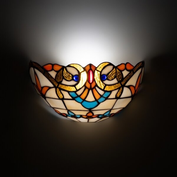 Brilagi - Applique in stile Tiffany in vetro colorato MIRABELLA 1xE14/40W/230V