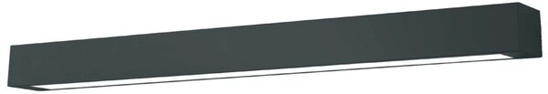 Lampada da soffitto a LED Ibros 36W 3000K 2880lm in metallo nero, dimensioni: 8x120x5,5 cm, IP44, Light Prestige