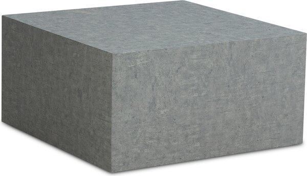 WOHNLING Tavolino MONOBLOC 60x60x30 cm in look cemento grigio design tavolo soggiorno cubo quadrato tavolo salotto tavolo laterale forma cubo