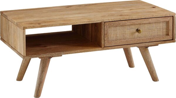 Tavolo 90x40x45 cm mango massiccio tavolo da soggiorno rettangolare | Wohnling