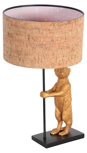 Lampada da tavolo - naturale nero - Animaux - metallo tessile - lampada da comodino - E27 - 4353ZW - Anne Lighting