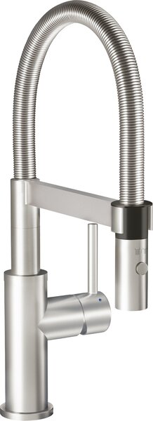 Villeroy & Boch Steel Expert Compact - Miscelatore per lavello con braccio flessibile e doccia, acciaio inox 927300LC