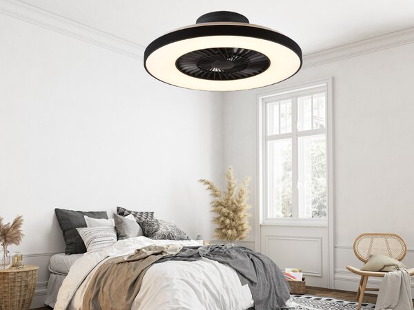 Ventilatore da soffitto a LED HALMSTAD nero Ø59 cm con telecomando - R62672132