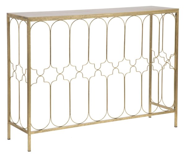 Console Glam Balcony 112x31x81,25 cm in Ferro Oro