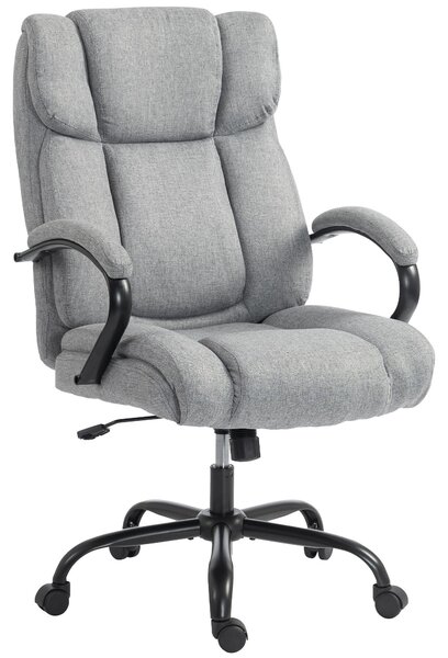 Vinsetto Sedia da ufficio girevole regolabile in altezza, portata 220 kg, grigio chiaro