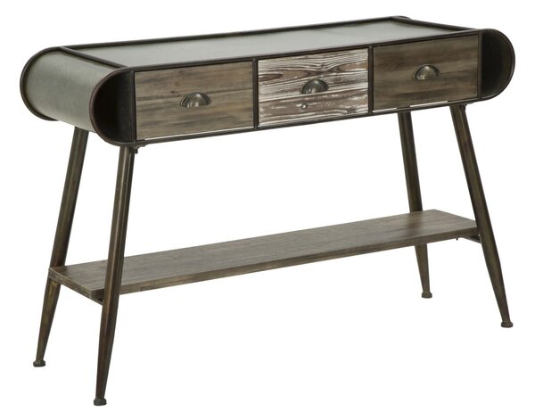 Console Moscow 120x42x80 cm Legno di Abete e in Ferro