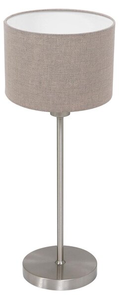 Lampada da tavolo - grigio acciaio - NOOR - metallo tessile - lampada da comodino - E27 - 4415ST - Mexlite