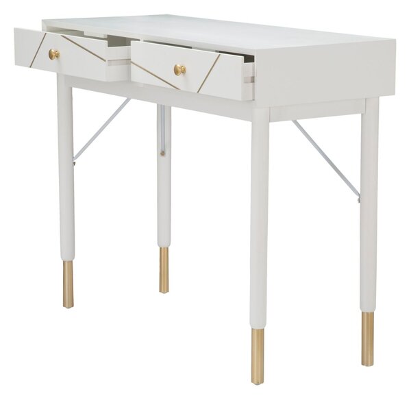 Console Luxy 100x40x79 cm in Legno e MDF e in Ferro Bianco e Oro