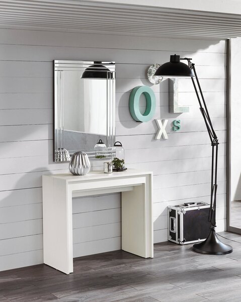 Consolle Allungabile 90x42,5/302,5xH76 cm in Mdf laccato Pinocchio Bianco