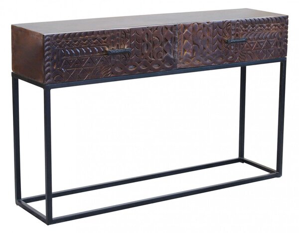 Consolle Daly 120x30x76 h cm in Legno Marrone