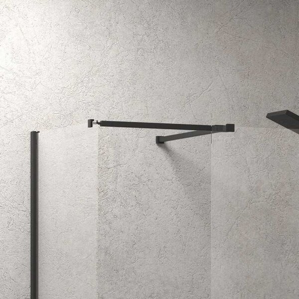 Kamalu box doccia 90x90 walkin profilo nero | kw2000b