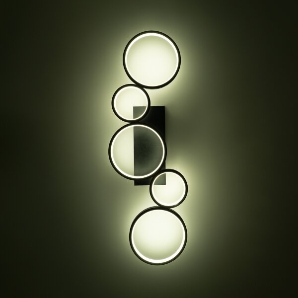 Brilagi - Plafoniera dimmerabile a LED RINGO LED/34W/230V nera + telecomando