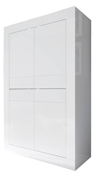 Mobile Alto da Salotto 4 Porte 102x43x162cm TFT Basic Bianco Lucido