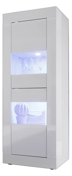 Mobile Alto da Salotto 2 Porte 61x43x162cm TFT Basic Bianco Lucido