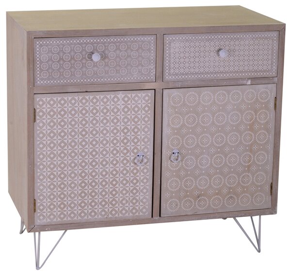 Mobile 2 Ante 2 Cassetti in Legno e MDF Milo