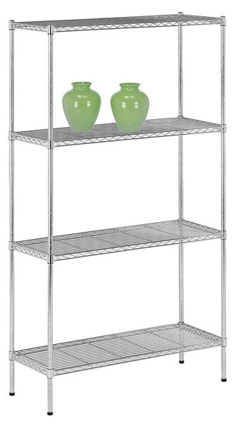 Scaffale in Acciaio Cromato 4 Piani 90x35x160 cm Fumer Iron Big
