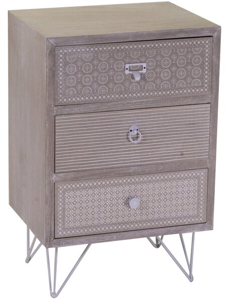 Mobile 3 Cassetti in Legno e MDF Milo