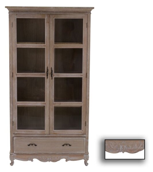 Mobile Vetrina 2 Ante 1 Cassetto in Legno Cracovia