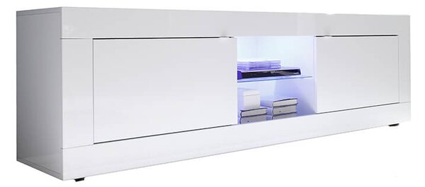 Mobile TV 2 Porte 1 Nicchia 181x43x56cm TFT Basic Bianco Lucido