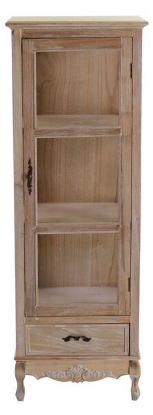 Mobile Vetrina in Legno 3 Ripiani 1 Anta 1 Cassetto Cracovia