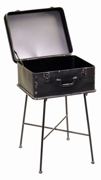 Mobiletto Valigia in Metallo Nero