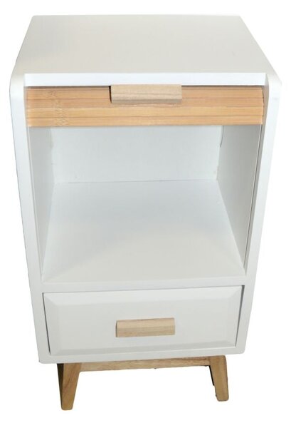 Mobiletto 1 Anta Scorrevole 1 Cassetto in Legno Marbela