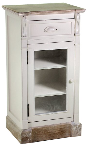 Mobile 1 Anta Vetro 1 Cassetto in Legno Provenza