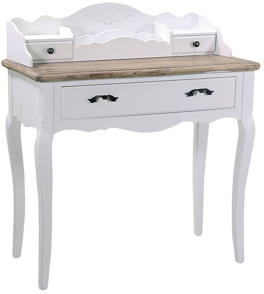 Tavolo Scrittoio 2 Cassetti in Legno Country