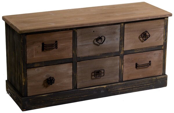 Mobile TV 6 Cassetti in Legno Varsavia