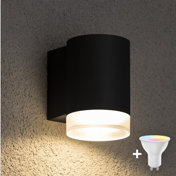 Brilagi - Applique da esterno LED RGBW MATERA 1xGU10/4,8W/230V nero IP54