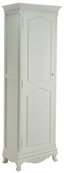 Mobile Alto 1 Anta in Legno Basilea Bianco Anticato