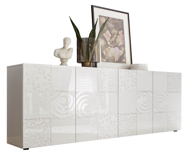 Mobile Buffet in Melaminico 241x42x84cm TFT Blossom Bianco