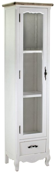 Mobile Vetrina 1 Anta 1 Cassetto in Legno Country