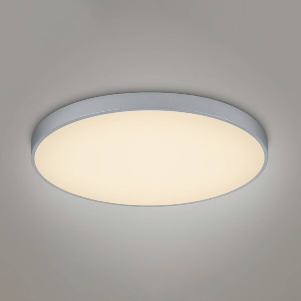 Trio Lighting Plafoniera a LED Waco, dimmerabile, Alluminio / Grigio / Zincato, Soggiorno / Sala da pranzo, Metallo, Plafoniera LED