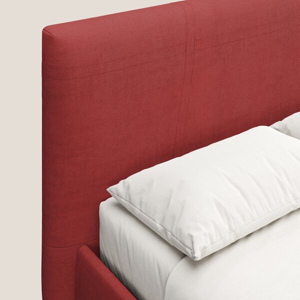 Martina letto imbottito contenitore in tessuto impermeabile T02 rosso