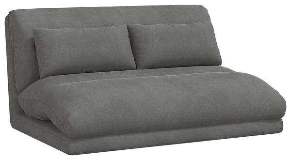 VidaXL Poltrona reclinabile in velluto grigio scuro