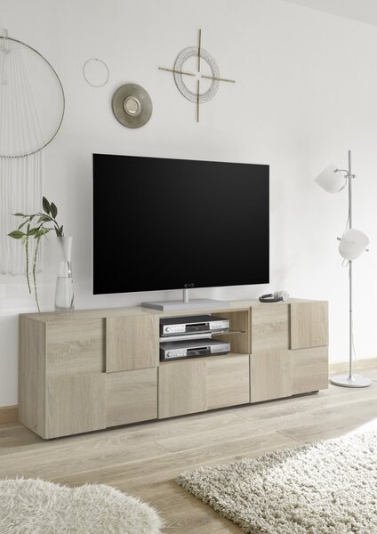 Mobile Porta TV 2 Ante 180x42x57 cm in Legno TFT Chequers Rovere Samoa