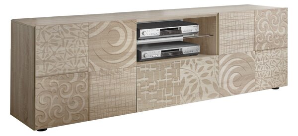 Mobile Porta TV 2 Ante 180x42x57 cm in Legno TFT Blossom Rovere Samoa