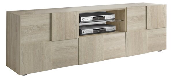 Mobile Porta TV 2 Ante 180x42x57 cm in Legno TFT Chequers Rovere Samoa