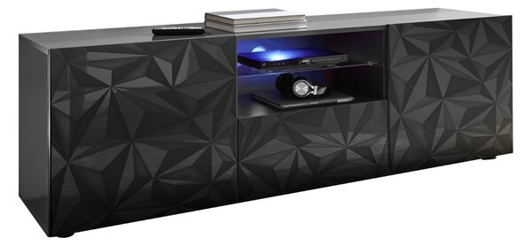 Mobile Porta TV 2 Ante 180x42x57 cm in Legno TFT Praga Antracite