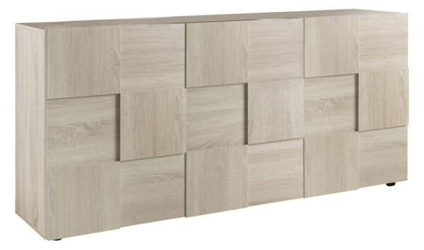 Mobile Buffet 3 Ante 180x42x84 cm in Legno TFT Chequers Rovere Samoa