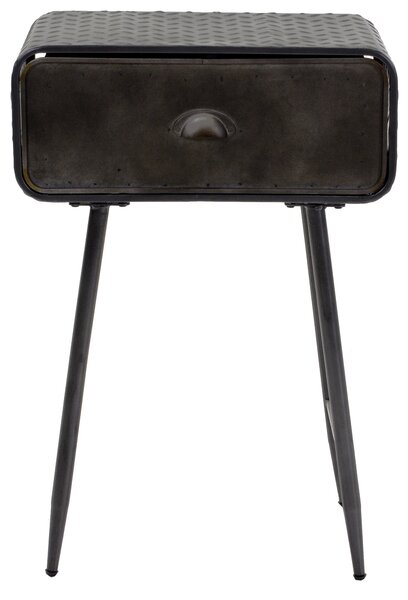 Mobiletto 1 Cassetto in Metallo Nero