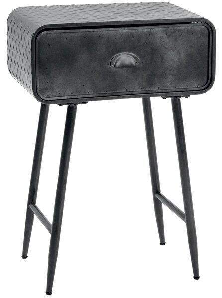 Mobiletto 1 Cassetto in Metallo Nero